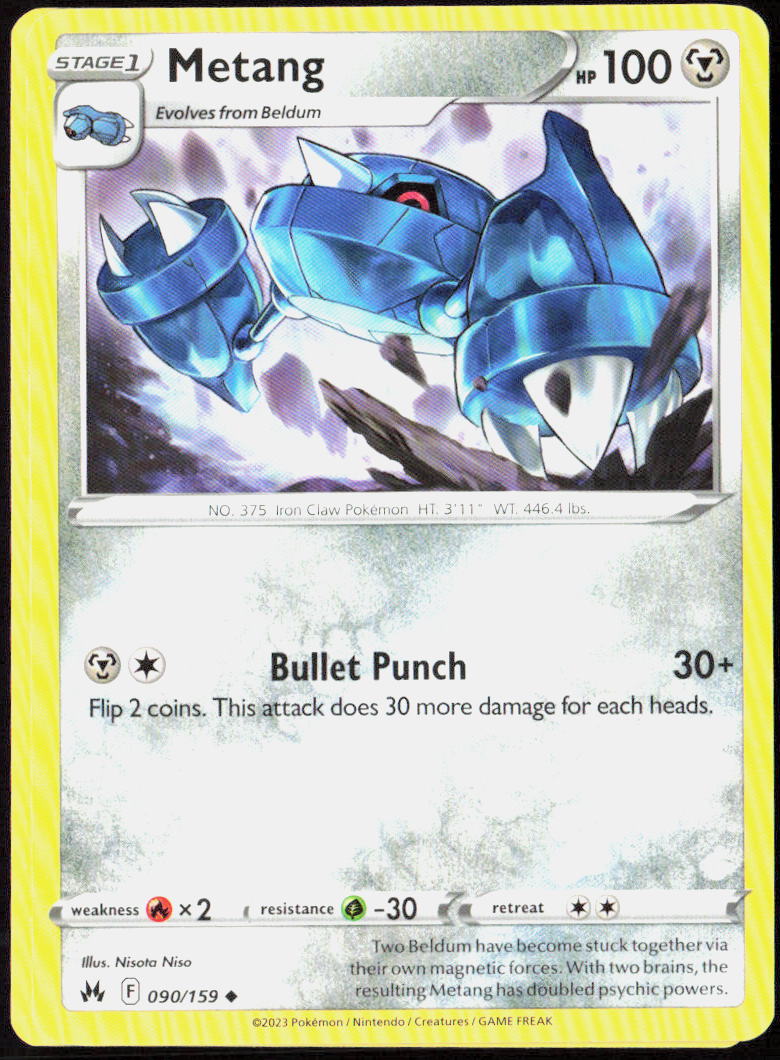 Metang 090/159 SWSH: Crown Zenith Pokemon TCG LP
