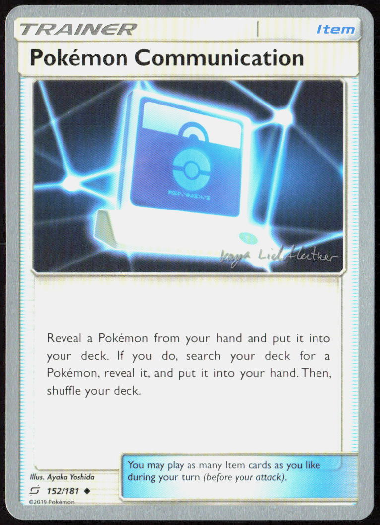 Pokemon Communication - 2019 (Kaya Lichtleitner) 152/181 World Championship Decks Pokemon TCG NM
