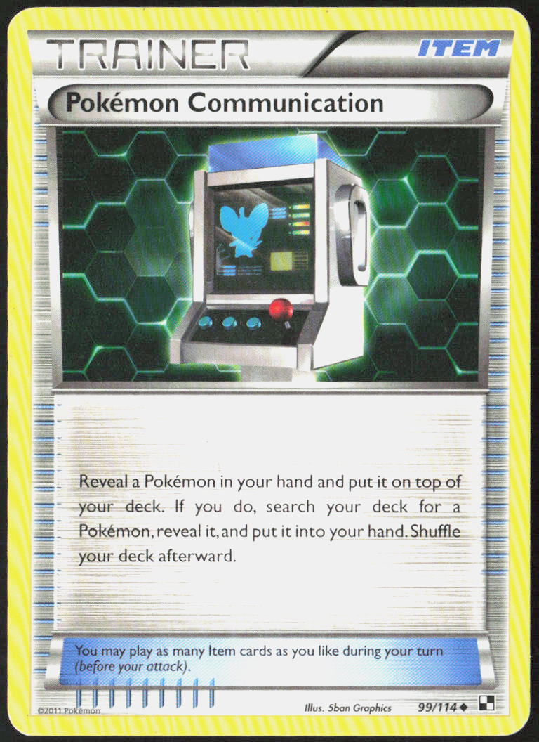Pokemon Communication 99/114 Black and White Pokemon TCG LP