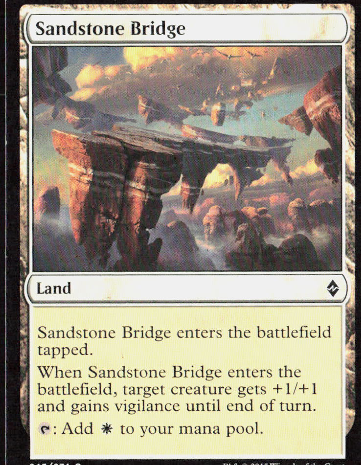 Sandstone Bridge 243 Battle for Zendikar Magic: The Gathering LP