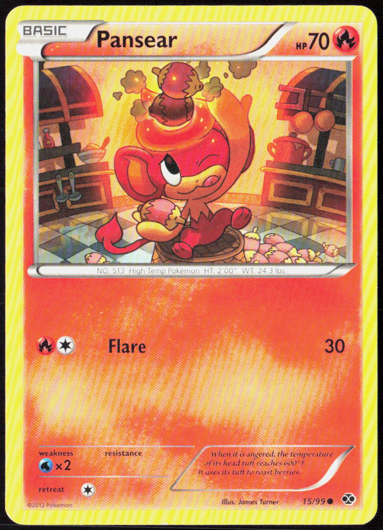 Pansear 15/99 Next Destinies Pokemon TCG LP