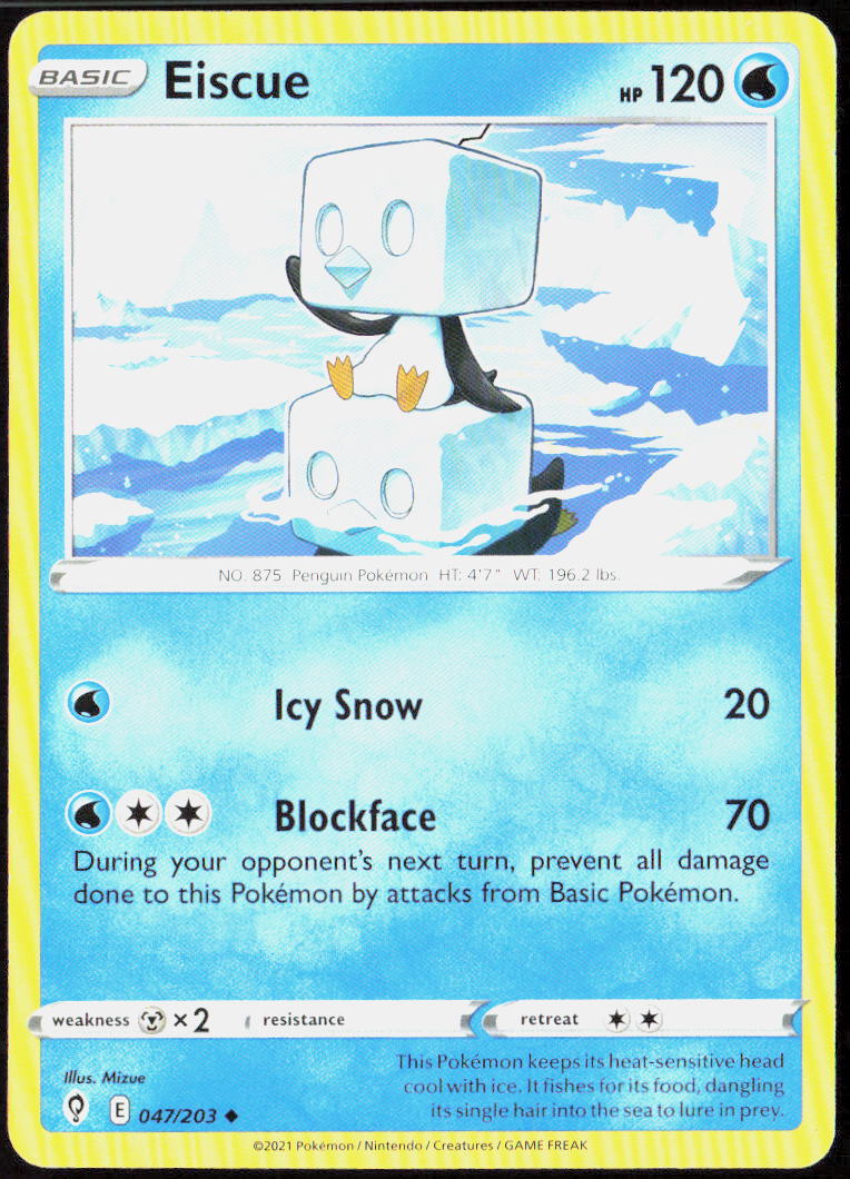 Eiscue 047/203 SWSH07: Evolving Skies Pokemon TCG LP
