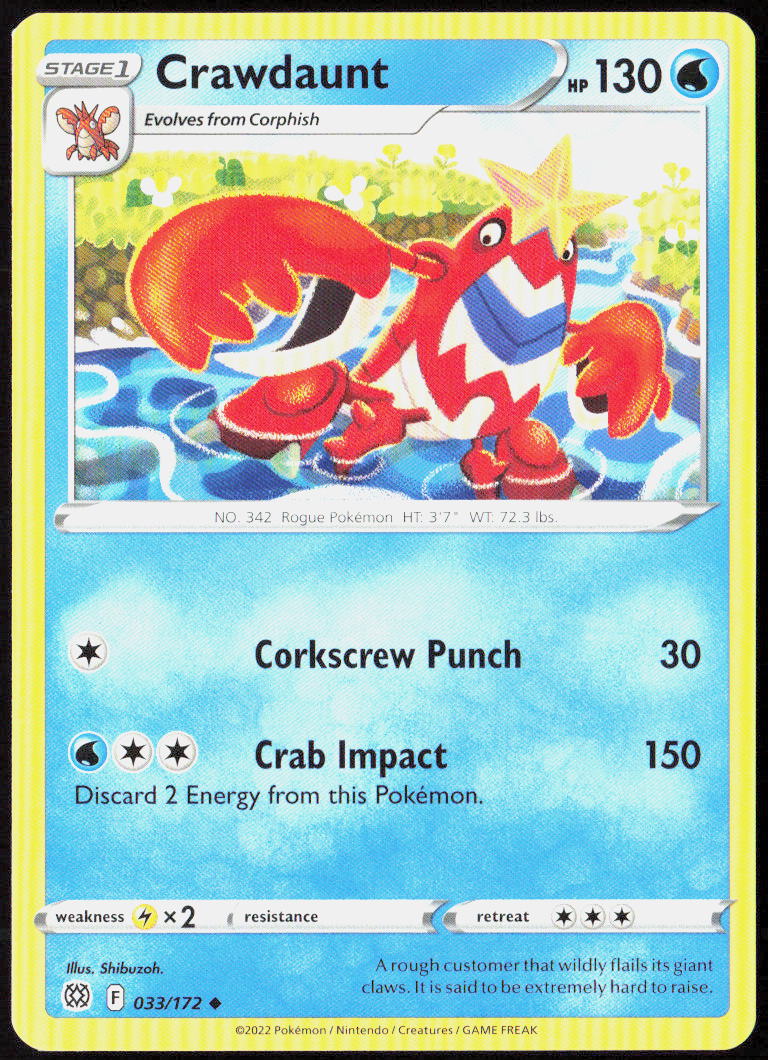 Crawdaunt 033/172 SWSH09: Brilliant Stars Pokemon TCG LP