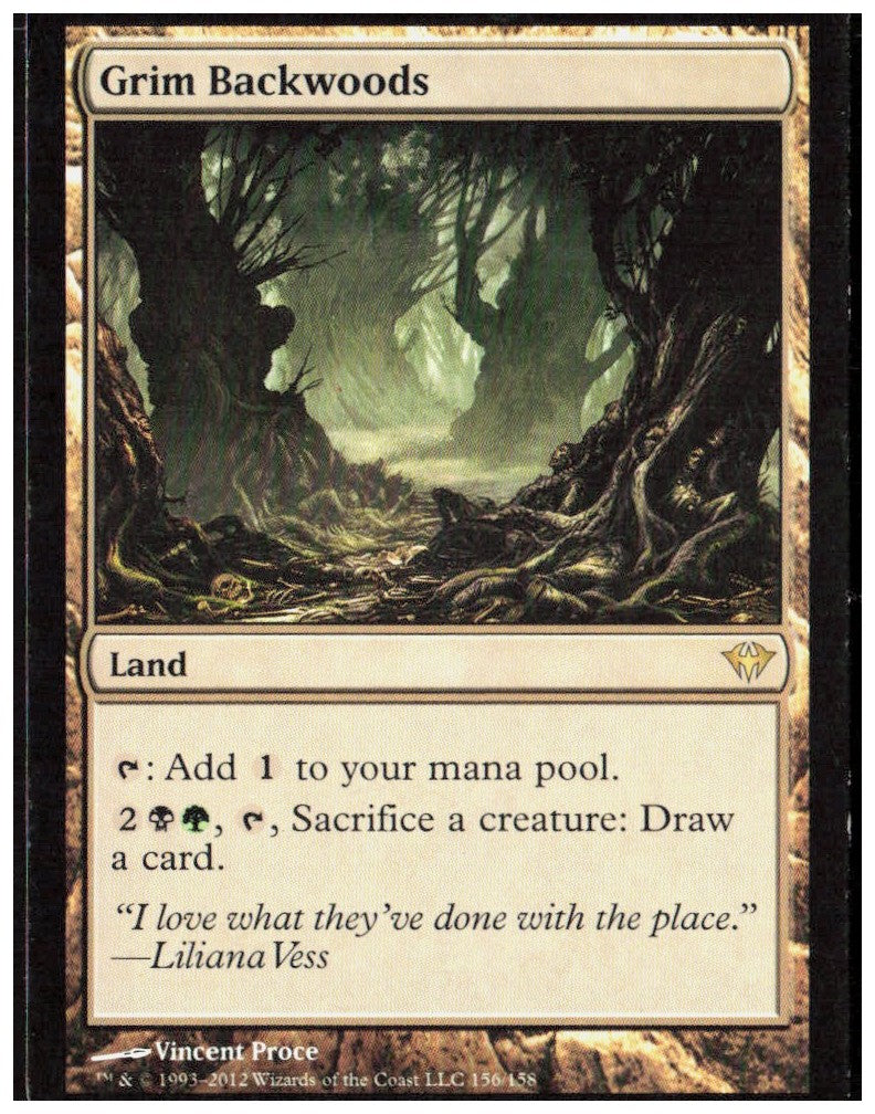 Grim Backwoods 156 Dark Ascension Magic: The Gathering LP