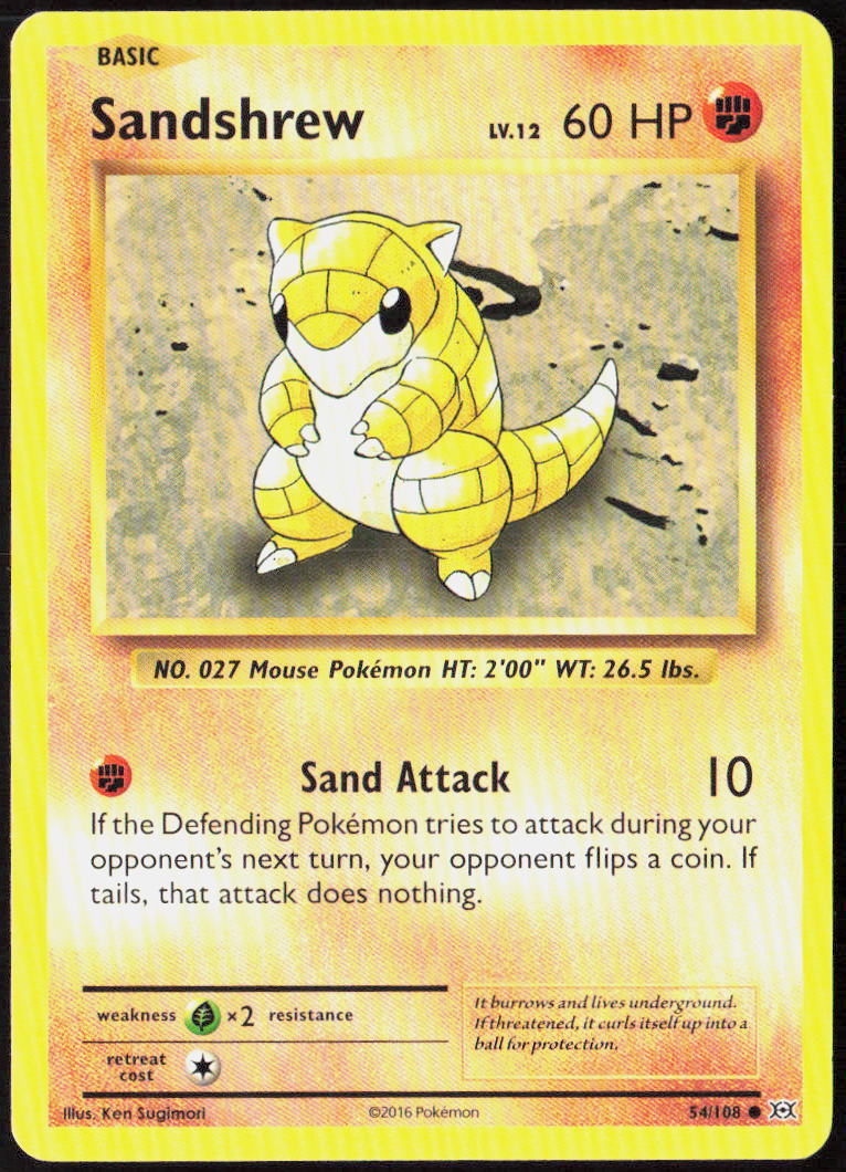 Sandshrew 54/108 XY - Evolutions Pokemon TCG LP