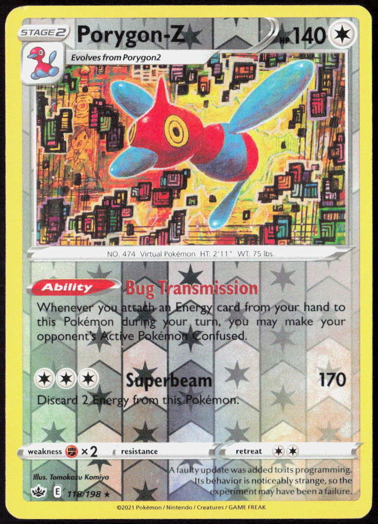 Porygon-Z Reverse Holo 118/198 SWSH06: Chilling Reign LP