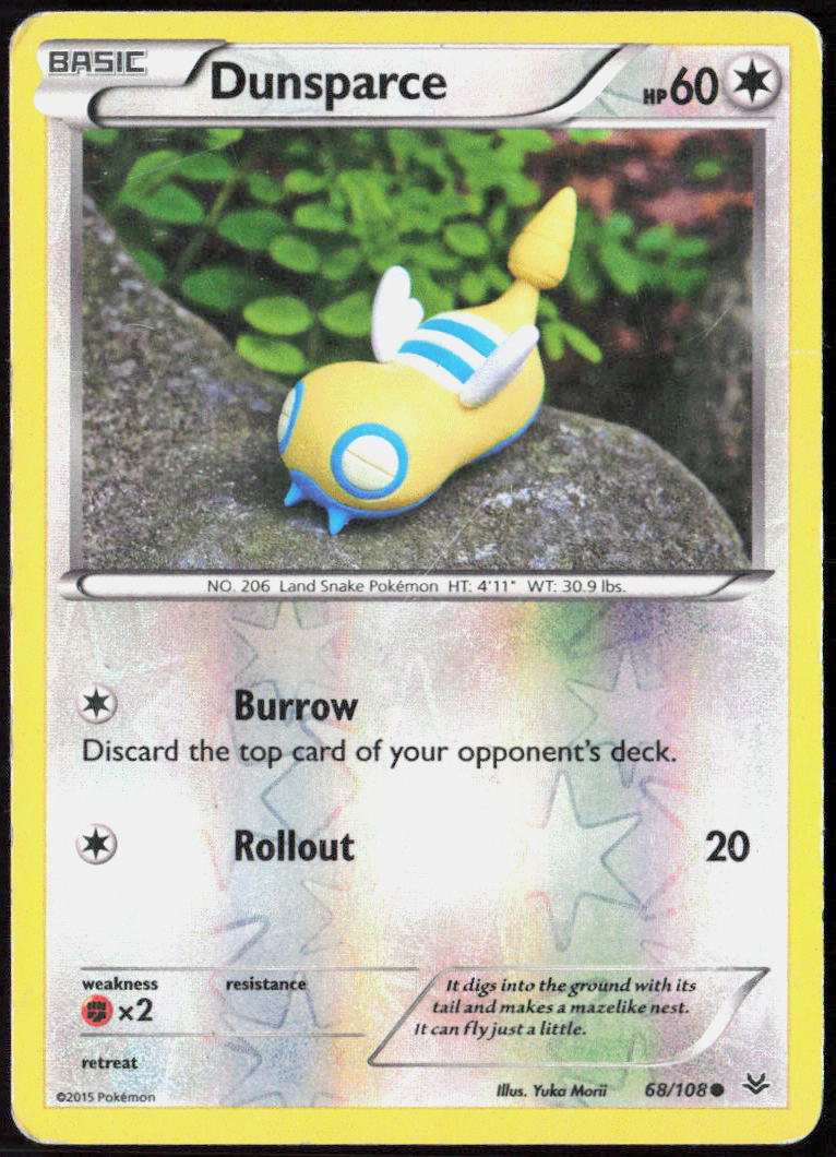Dunsparce Reverse Holo 68/108 XY - Roaring Skies MP