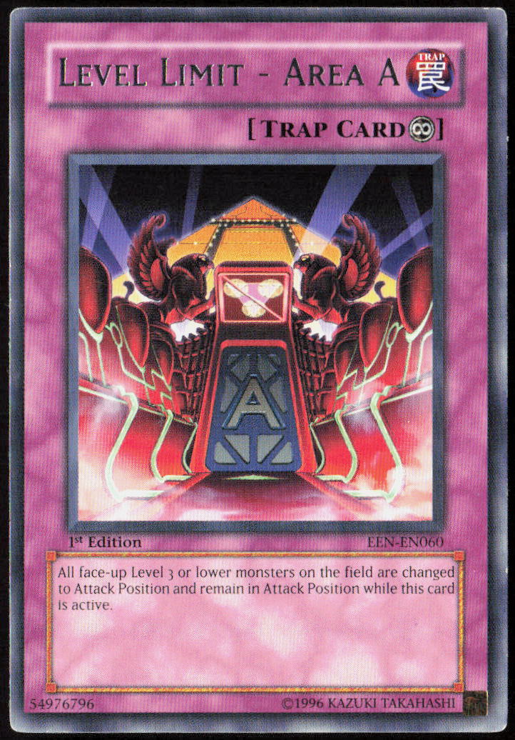 Level Limit - Area A 1st Edition EEN-EN060 Elemental Energy Yu-Gi-Oh! TCG LP