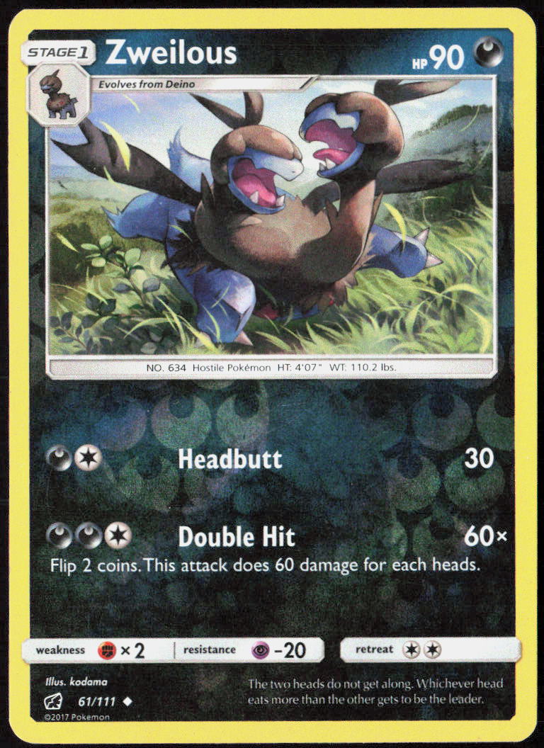 Zweilous 61/111 SM - Crimson Invasion Pokemon TCG LP
