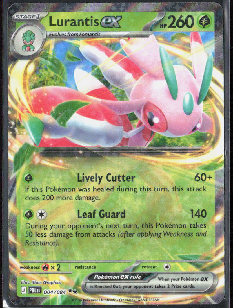 Lurantis ex Holo 004/084 ME05: Pitch Black Pokemon TCG NM