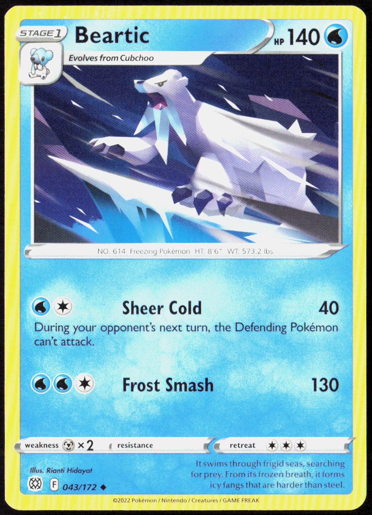 Beartic 043/172 SWSH09: Brilliant Stars Pokemon TCG LP