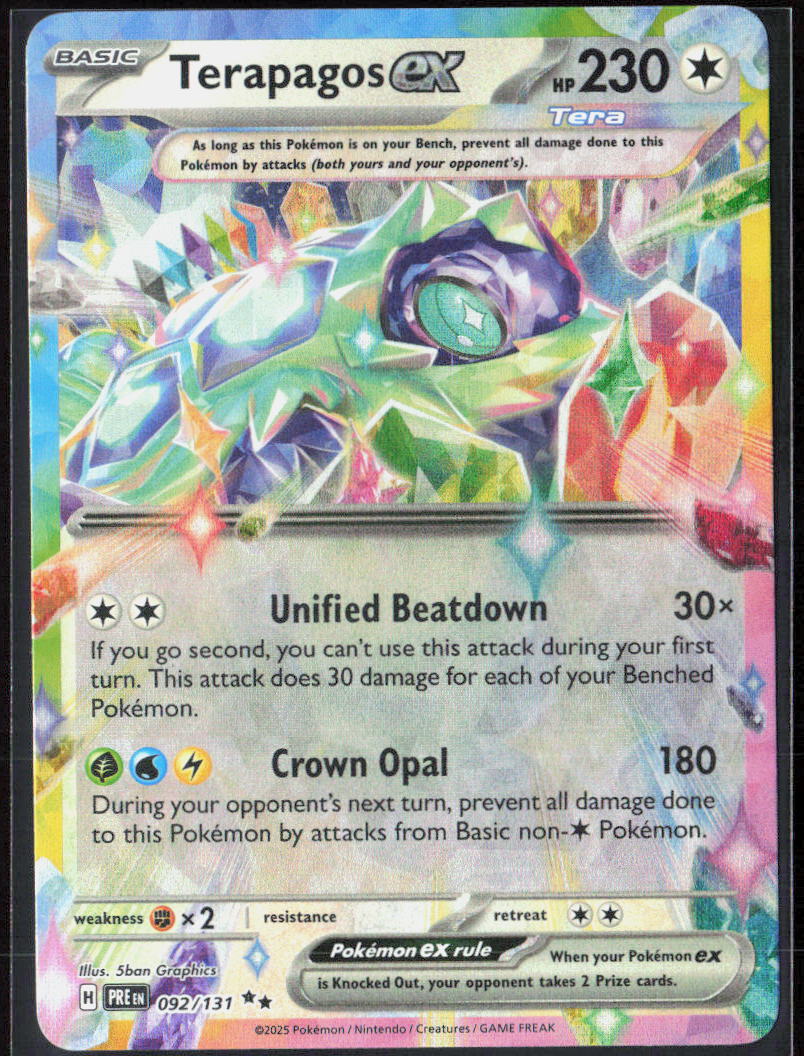 Terapagos ex Holo 092/131 SV: Prismatic Evolutions NM