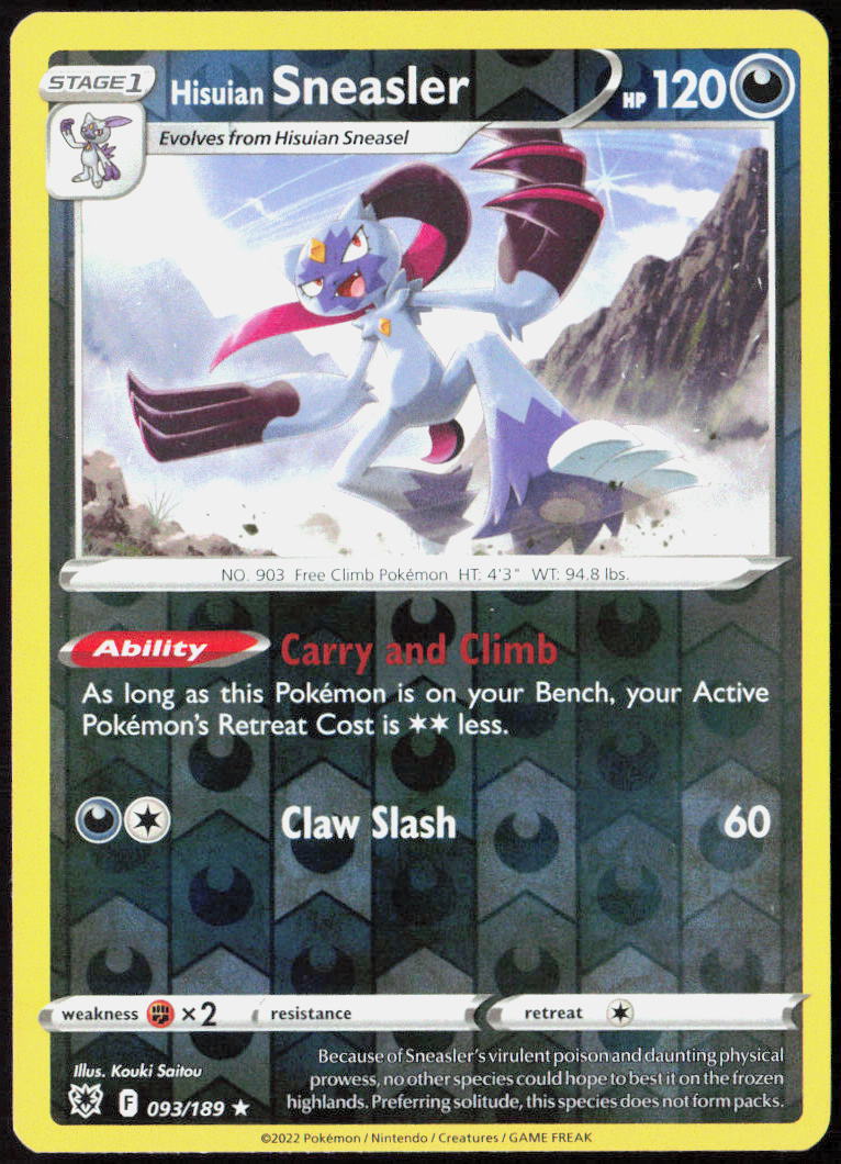 Hisuian Sneasler 093/189 SWSH10: Astral Radiance Pokemon TCG LP