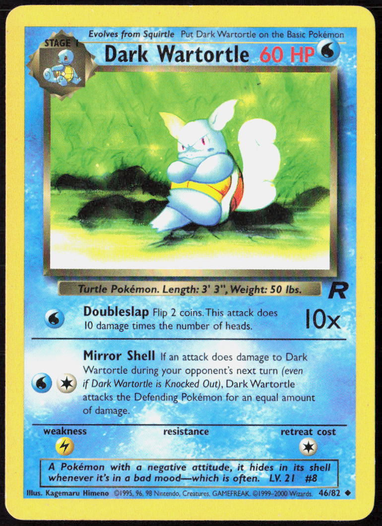 Dark Wartortle Unlimited 46/82 Team Rocket LP