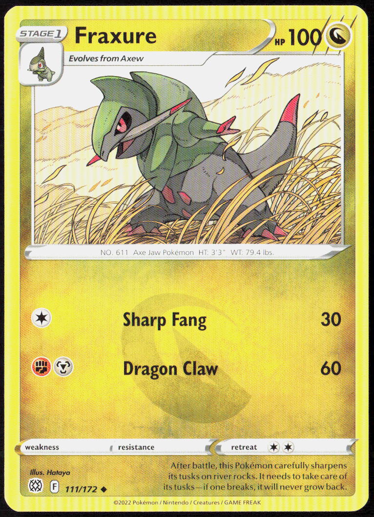 Fraxure 111/172 SWSH09: Brilliant Stars Pokemon TCG LP