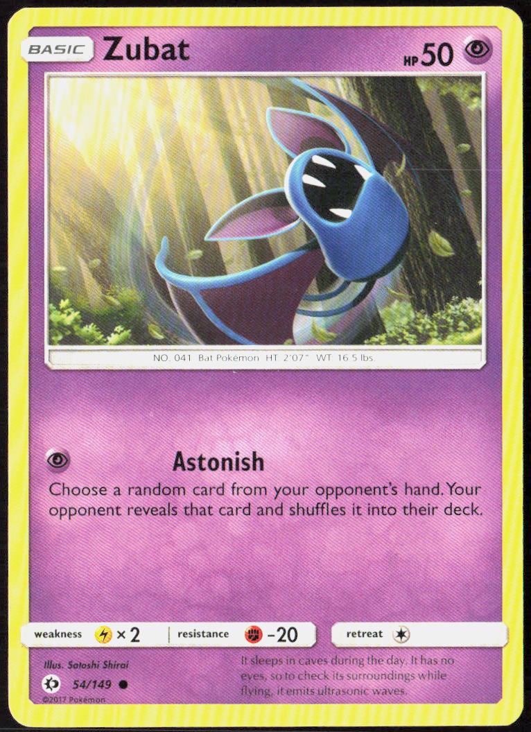 Zubat 54/149 SM Base Set Pokemon TCG LP