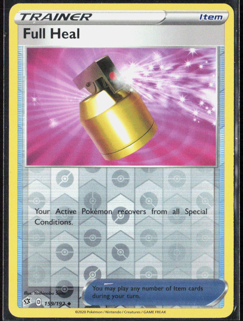 Full Heal Reverse Holo 159/192 SWSH02: Rebel Clash Pokemon TCG LP