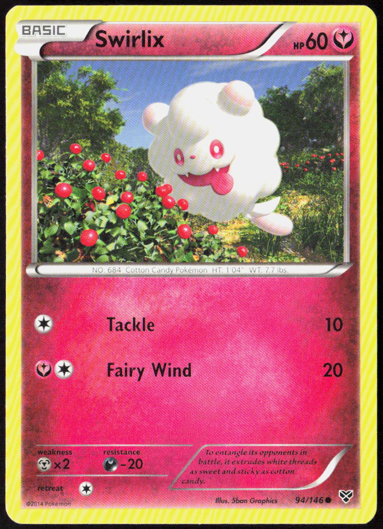 Swirlix 94/146 XY Base Set Pokemon TCG LP