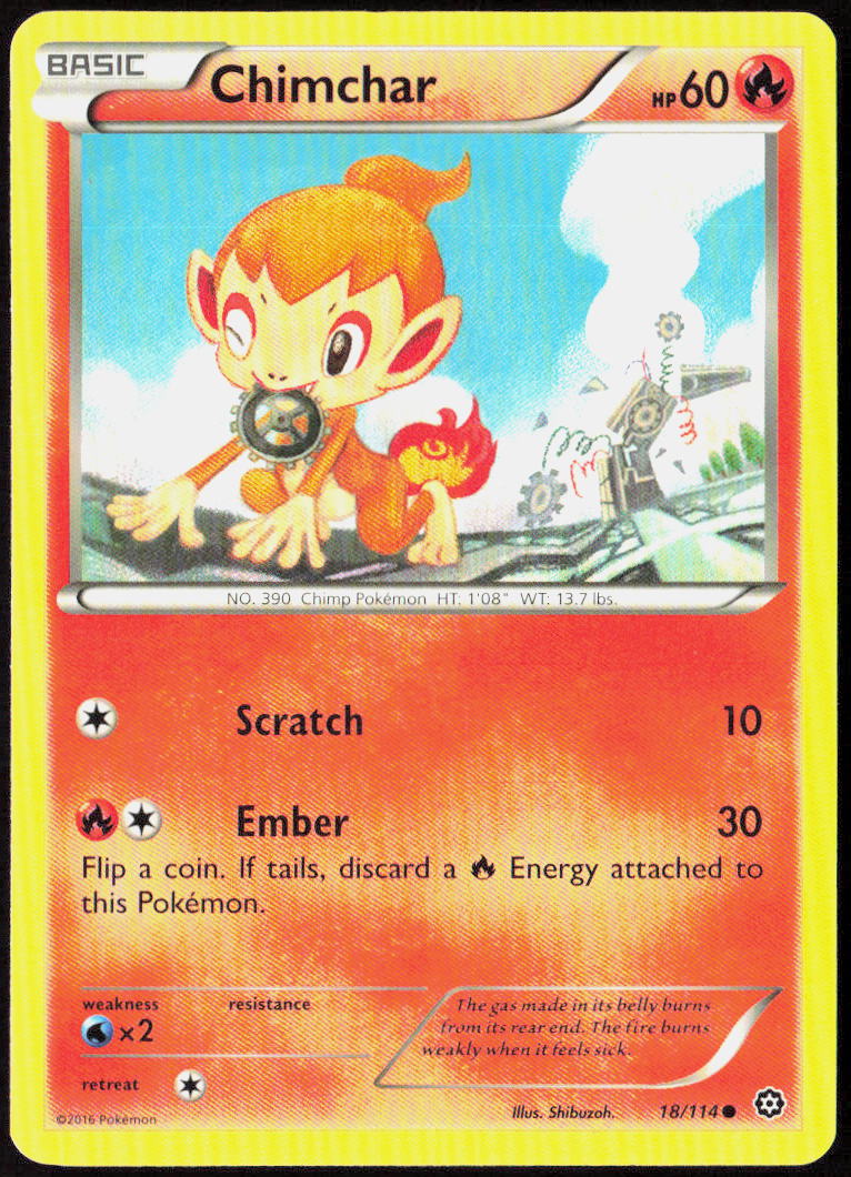 Chimchar 18/114 XY - Steam Siege Pokemon TCG LP