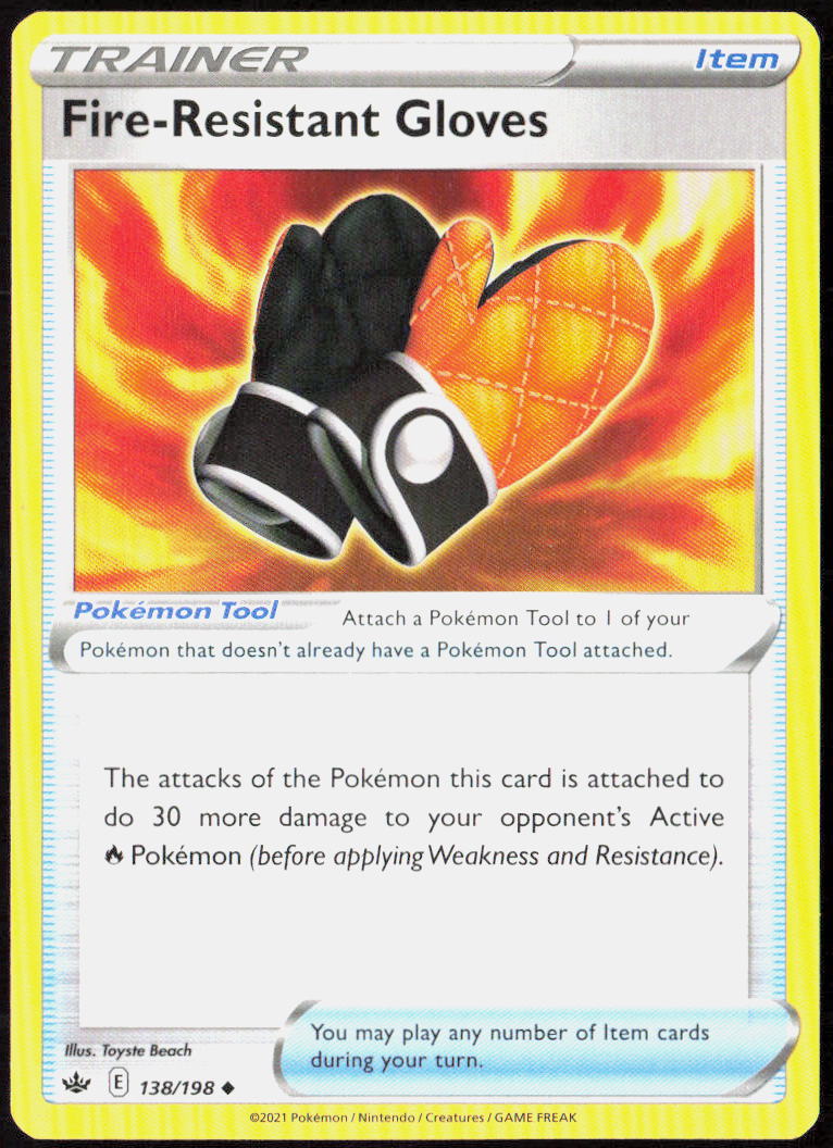 Fire-Resistant Gloves 138/198 SWSH06: Chilling Reign Pokemon TCG LP