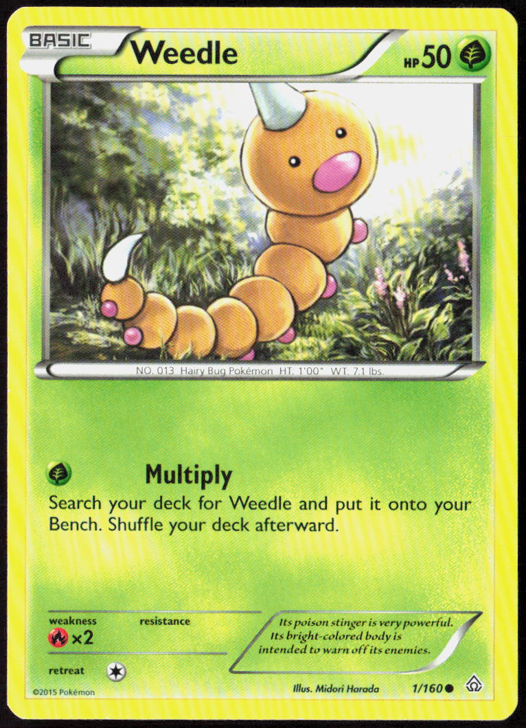 Weedle 1/160 XY - Primal Clash Pokemon TCG LP
