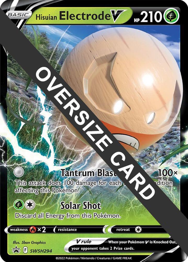 Hisuian Electrode V Holo SWSH294 Jumbo Cards Pokemon TCG NM
