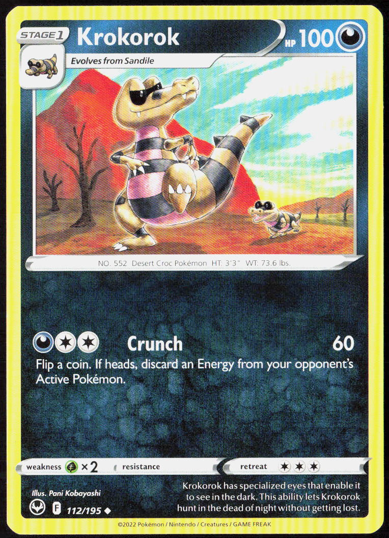 Krokorok 112/195 SWSH12: Silver Tempest Pokemon TCG LP