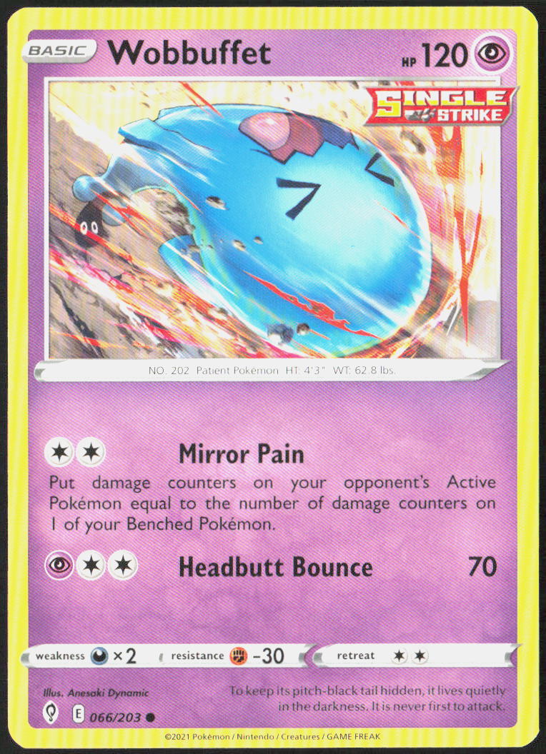 Wobbuffet 066/203 SWSH07: Evolving Skies Pokemon TCG LP