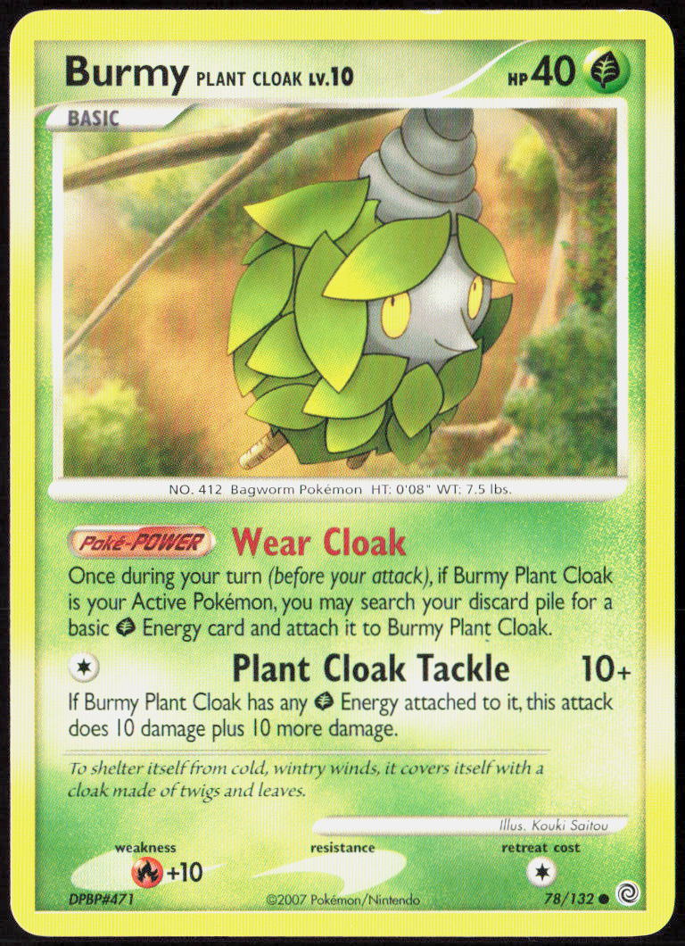 Burmy Plant Cloak 78/132 Secret Wonders Pokemon TCG LP