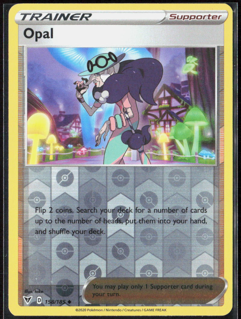 Opal Reverse Holo 158/185 SWSH04: Vivid Voltage Pokemon TCG LP