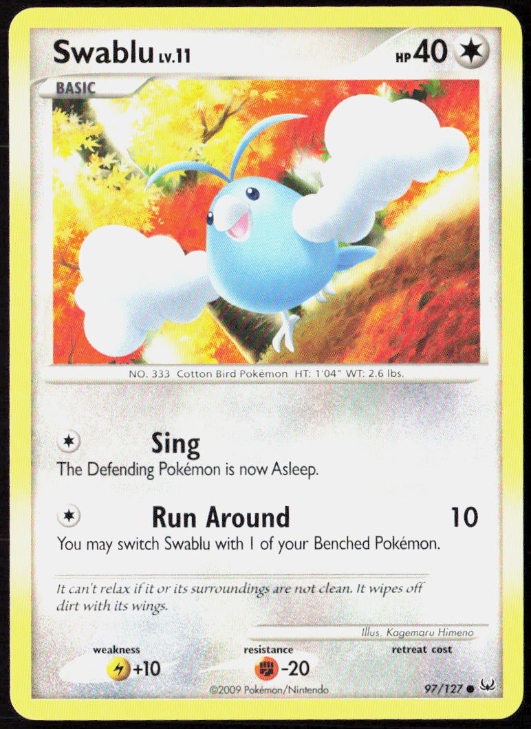 Swablu 97/127 Platinum Pokemon TCG LP