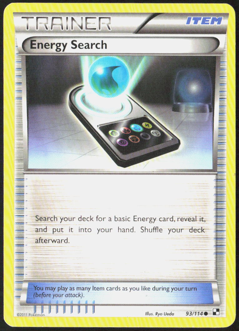 Energy Search 93/114 Black and White Pokemon TCG LP