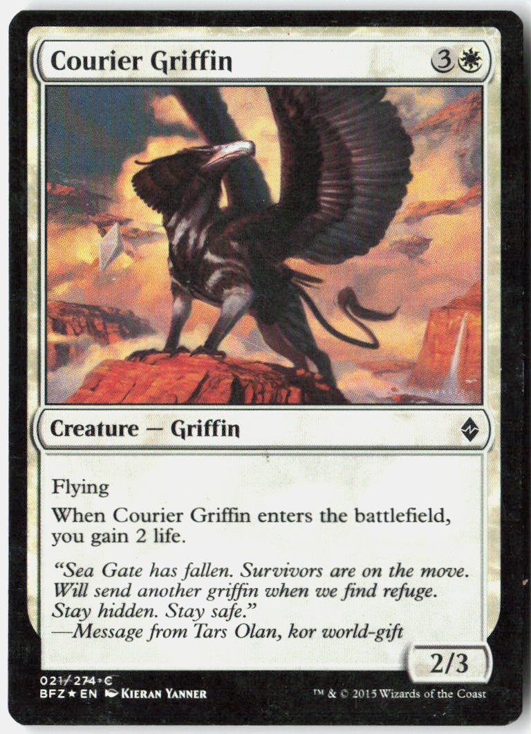 Courier Griffin 21 Battle for Zendikar Magic: The Gathering LP