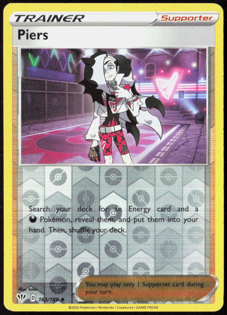 Piers 165/189 SWSH03: Darkness Ablaze Pokemon TCG LP