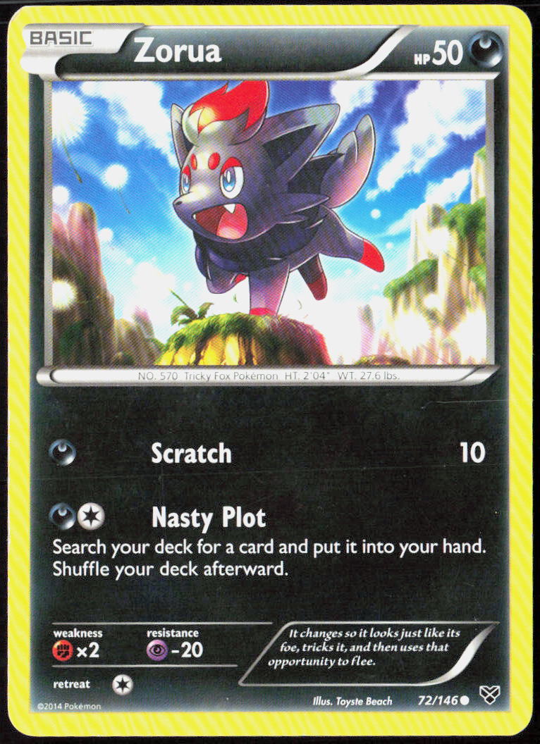 Zorua 72/146 XY Base Set Pokemon TCG LP