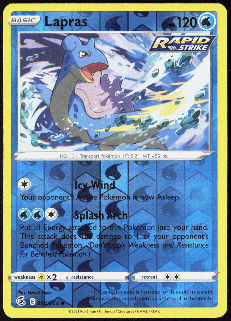 Lapras Reverse Holo 054/264 SWSH08: Fusion Strike NM