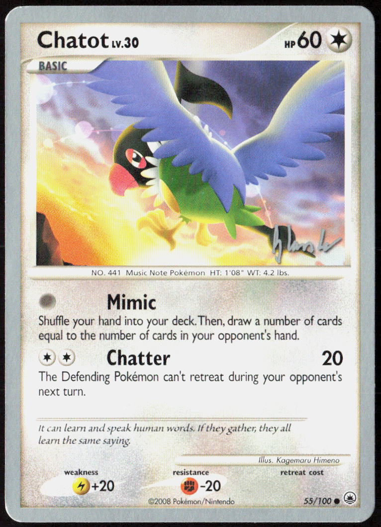 Chatot - 2008 (Dylan Lefavour) 55/100 World Championship Decks Pokemon TCG NM