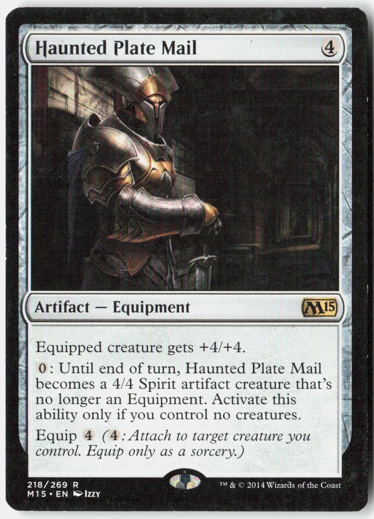 Haunted Plate Mail 218 Magic 2015 (M15) Magic: The Gathering LP