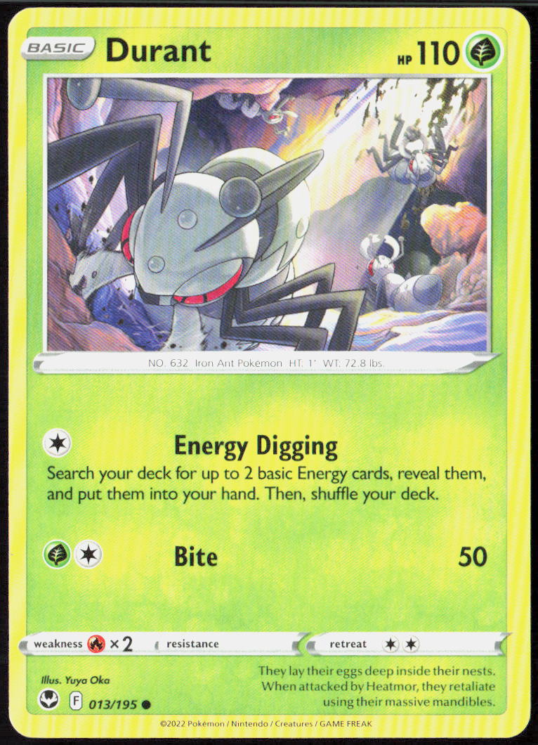 Durant 013/195 SWSH12: Silver Tempest Pokemon TCG LP