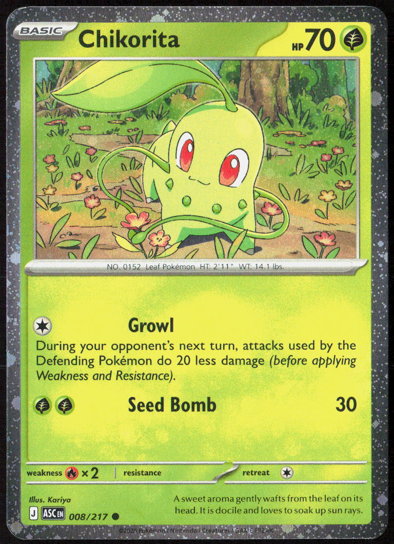 Chikorita 008/217 ME: Ascended Heroes Pokemon TCG LP
