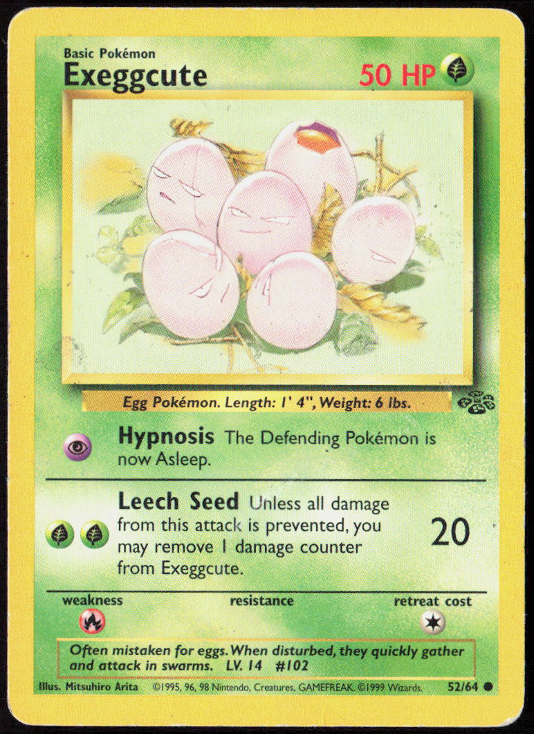 Exeggcute Unlimited 52/64 Jungle Pokemon TCG MP