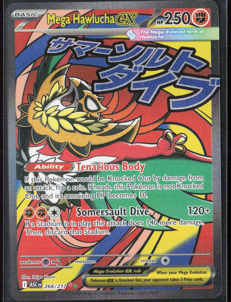 Mega Hawlucha ex Holo 268/217 ME: Ascended Heroes Pokemon TCG NM