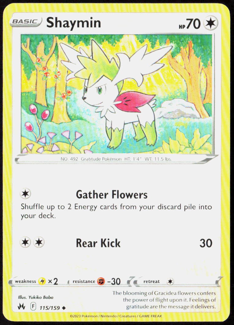 Shaymin 115/159 SWSH: Crown Zenith Pokemon TCG LP