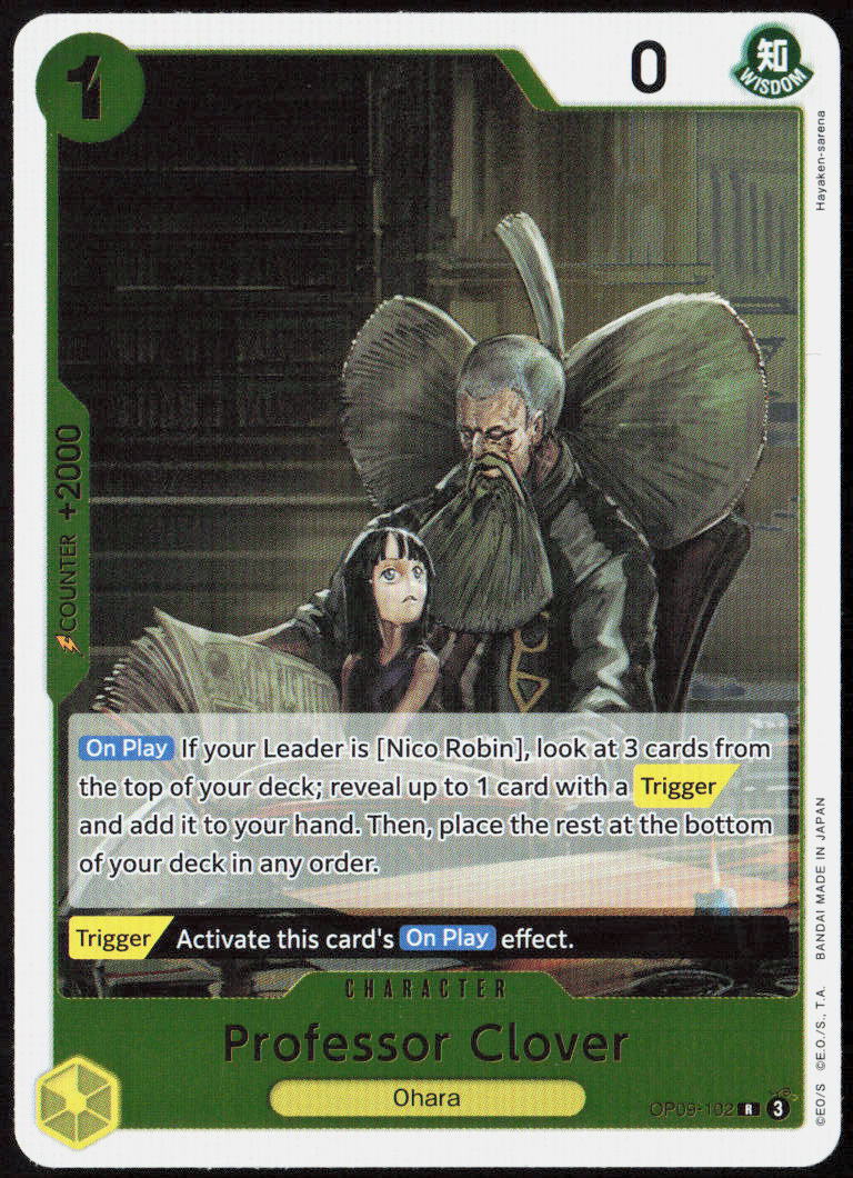 Professor Clover Foil OP09-102 Emperors in the New World One Piece CCG NM