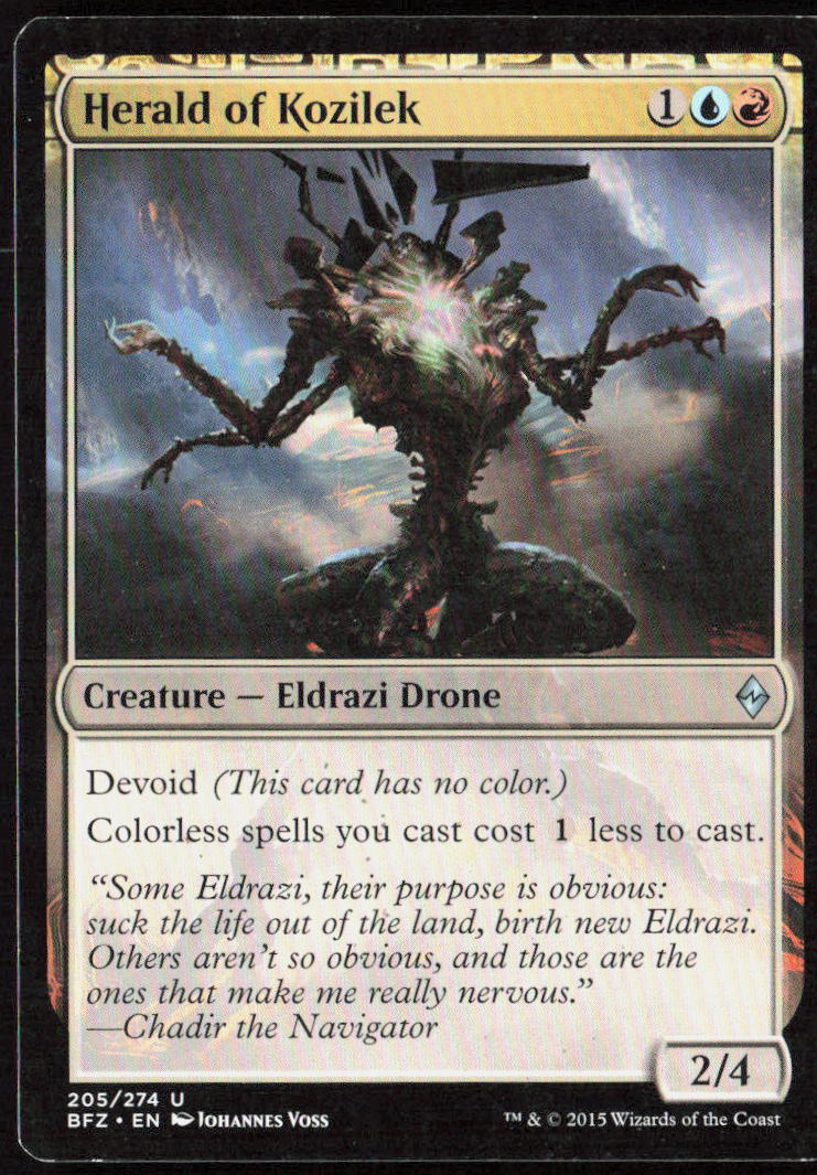 Herald of Kozilek 205 Battle for Zendikar Magic: The Gathering LP