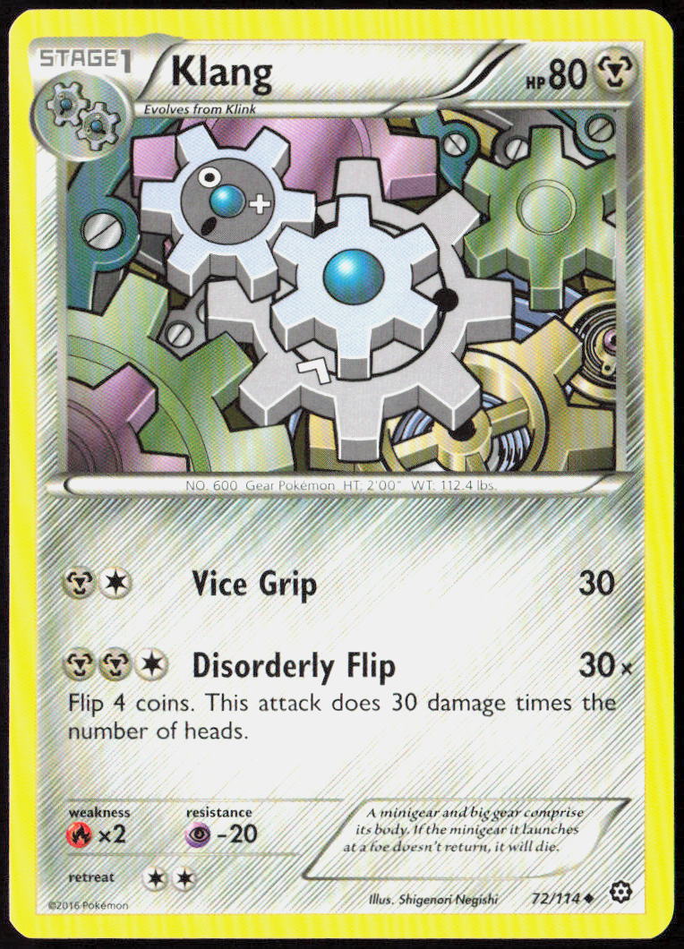 Klang 72/114 XY - Steam Siege Pokemon TCG LP