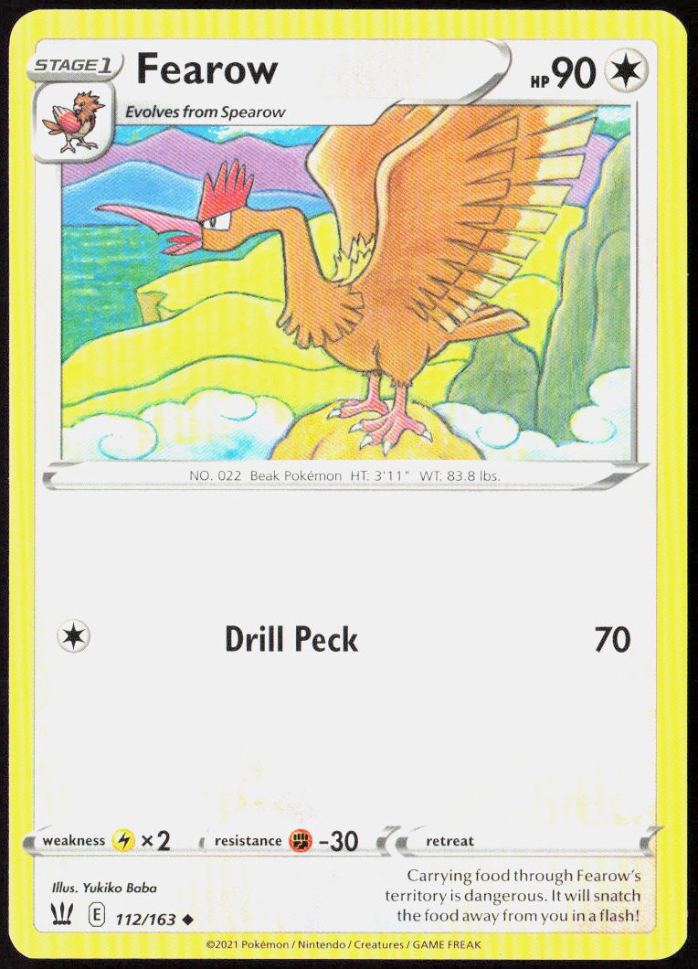 Fearow 112/163 SWSH05: Battle Styles Pokemon TCG LP