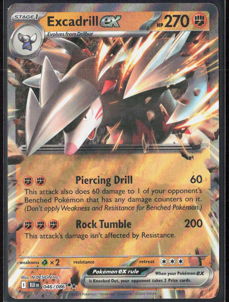 Excadrill ex Holo 046/086 SV: Black Bolt NM