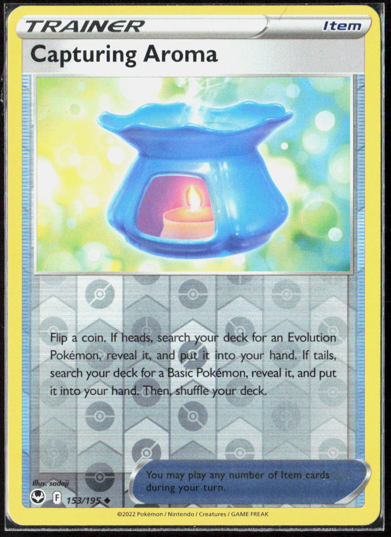 Capturing Aroma Reverse Holo 153/195 SWSH12: Silver Tempest Pokemon TCG LP