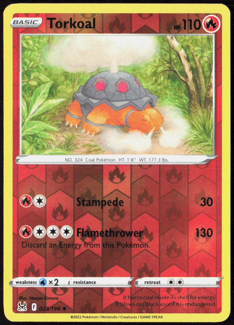 Torkoal Reverse Holo 023/196 SWSH11: Lost Origin NM